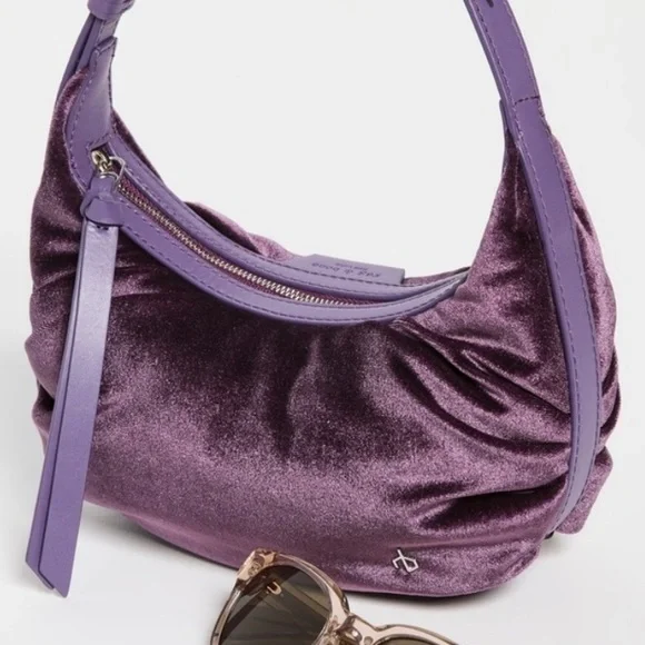 Rag & Bone Commuter Velvet Hobo Bag - Picture 2 of 4